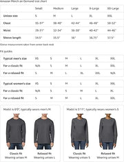 Custom Front & Back Print Long Sleeve T-Shirt with Your Image for Men and Women by Modify by Print on Demand