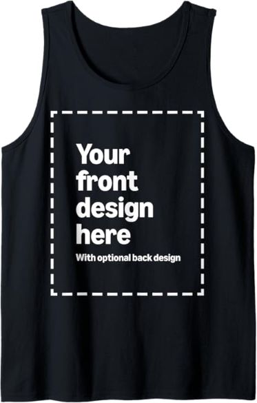 Custom Front & Back Print Tank Top with Your Image for Men and Women by Modify by Print on Demand