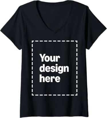 Custom Front & Back Print T-Shirt with Your Image for Men, Women and Kids by Modify by Print on Demand